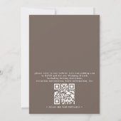  Boho Floral Pampas Grass Rustic QR Code Wedding Kaart (Achterkant)
