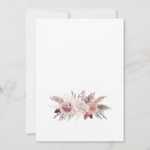 Boho Floral Pampas Grass Sweet Sixteen Dag Kaart (Achterkant)