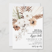 Boho Floral Pampas Grass Vrijgezellenfeest Kaart (Voorkant)