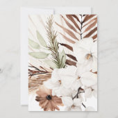 Boho Floral Pampas Grass Vrijgezellenfeest Kaart (Achterkant)