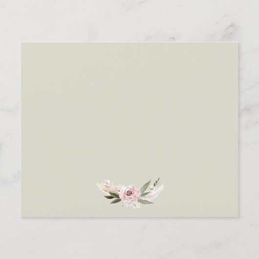 Boho Floral Pampas Grass Vrijgezellenfeest Recipe  (Achterkant)