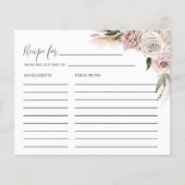 Boho Floral Pampas Grass Vrijgezellenfeest Recipe  (Voorkant)