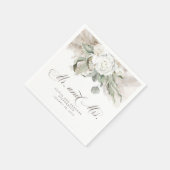 Boho Floral Pampas Grass Wedding Servet (Hoek)