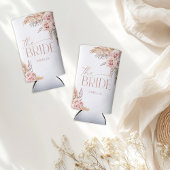 Boho Floral Pampas Roos Gold Bride Seltzer Blikjeskoeler