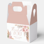 Boho Floral Pampas Roos Gold Hartelijk dank Bedankdoosjes (Geopend)