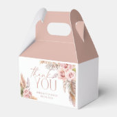 Boho Floral Pampas Roos Gold Hartelijk dank Bedankdoosjes (Voorkant Zijde)
