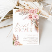Boho Floral Pampas Roos Gold Vrijgezellenfeest Kaart