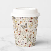Boho Floral Paper cup Papieren Bekers (Voorkant)