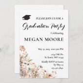 Boho Floral Party uitnodiging (Voorkant / Achterkant)