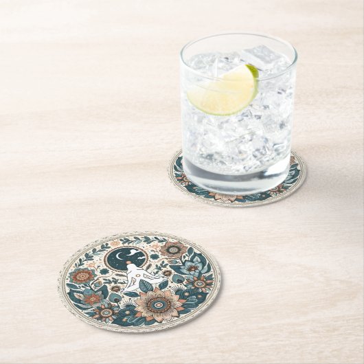 Boho floral pastel onderzetter (Insitu)