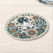 Boho floral pastel onderzetter (Gebogen)