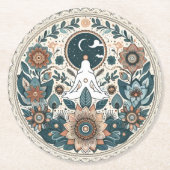 Boho floral pastel onderzetter (Voorkant)