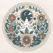 Boho floral pastel onderzetter