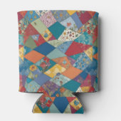 Boho Floral Patchwork Diamonds Blikjeskoeler (Achterkant)