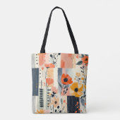 Boho Floral Patchwork Pattern Tote Bag (Achterkant)