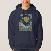 Boho Floral Patchwork Zon en Maan