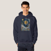 Boho Floral Patchwork Zon en Maan Hoodie (Voorkant volledig)
