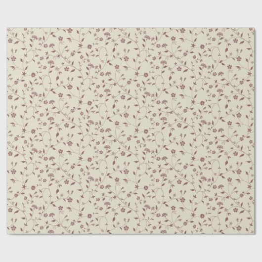 Boho Floral Pattern Cadeaupapier (Vlak)