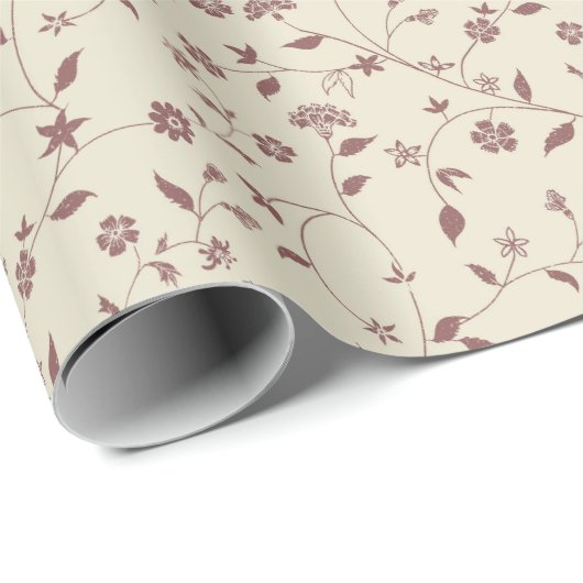 Boho Floral Pattern Cadeaupapier (Rol Hoek)