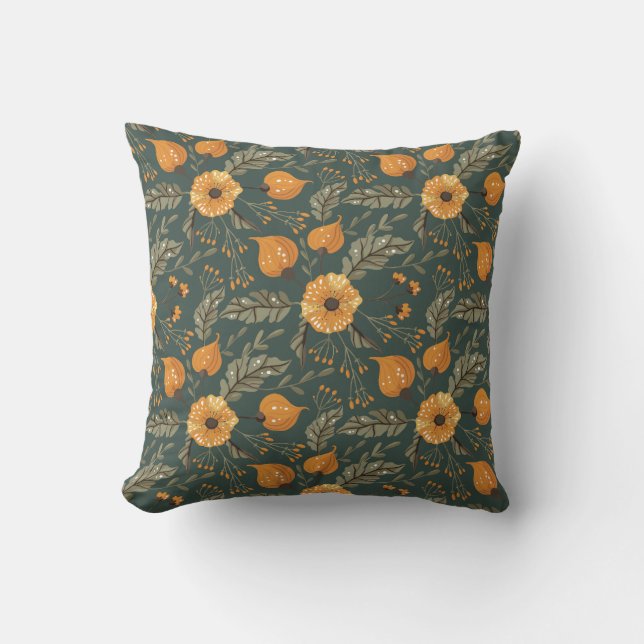 Boho Floral Pattern Kussen (Voorkant)
