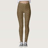 Boho Floral Pattern Leggings — Earth-Toned (Voorkant)
