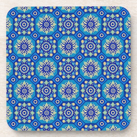 Boho Floral Pattern Onderzetters - Set van 6 (Voorkant)