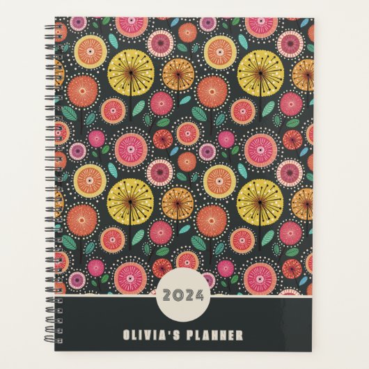 Boho Floral Pattern Planner (Voorkant)