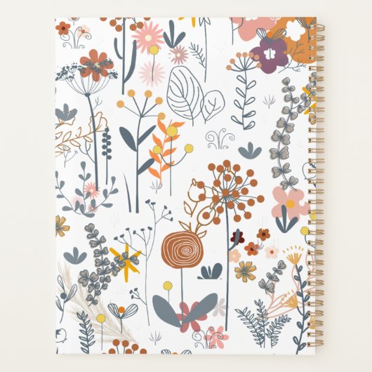 Boho Floral Pattern Planner (Achterkant)