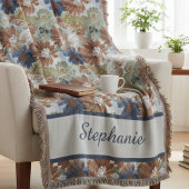 Boho Floral Pattern Throw Blanket Deken