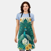 Boho Floral Peacock Schort (Gedragen)