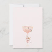 Boho Floral Pearls Prosecco Vrijgezellenfeest Kaart (Achterkant)