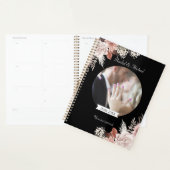 Boho Floral Personalisierbar Foto Hochzeit Planner (Display)