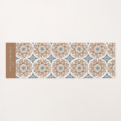 Boho Floral Personalized Yogamat (Achterkant (horizontaal))
