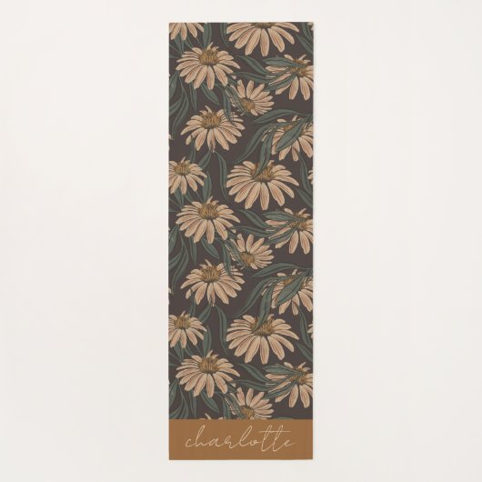 Boho Floral Personalized Yogamat (Achterkant)