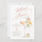 Boho Floral Petals en Prosecco Vrijgezellenfeest Kaart (Voorkant)