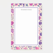 Boho Floral Pink en Paars Pattern Ombre Post-it® Notes (Voorkant)