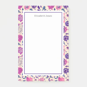 Boho Floral Pink en Paars Pattern Ombre Post-it® Notes