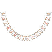 Boho Floral Pink Letters op wit Baby shower Vlaggetjes (Alle)