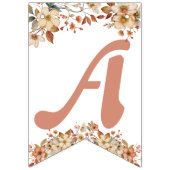 Boho Floral Pink Letters op wit Baby shower Vlaggetjes (Tweede vlag)