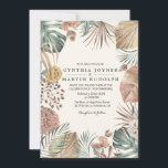 Boho Floral Plant Wedding Invitation Kaart<br><div class="desc">Boho Floral Plant Wedding Invitation</div>