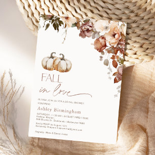 Boho Floral Pompoenen Herfst in liefde Vrijgezelle Kaart