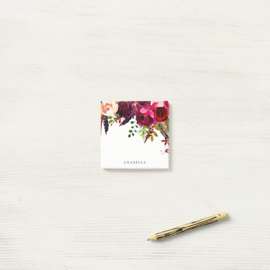 Boho Floral Post-it® Notes (Op bureau)