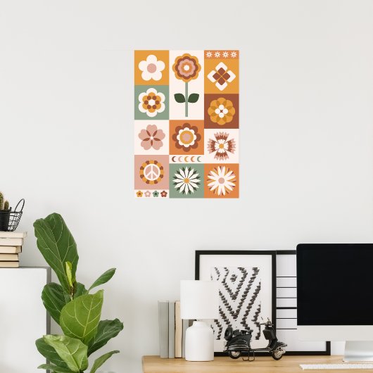 Boho Floral Poster (Thuiskantoor)