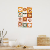 Boho Floral Poster (Keuken)