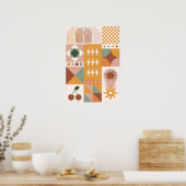 Boho Floral Poster (Keuken)