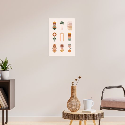 Boho Floral Poster (Woonkamer 3)