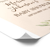 Boho Floral Pumpkin Baby shower Girl Welkomstteken Poster (Hoek)