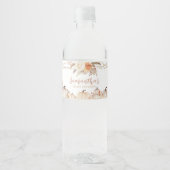 Boho Floral Pumpkin Baby shower Waterfles Etiket (Voorkant)