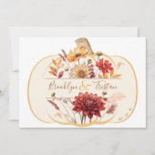 Boho Floral Pumpkin Fall Wedding Save the Date (Voorkant)