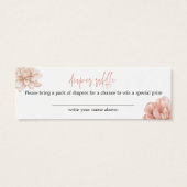 Boho Floral Pumpkin Herfst Baby shower Diaper Raff Mini Visitekaartjes (Achterkant)